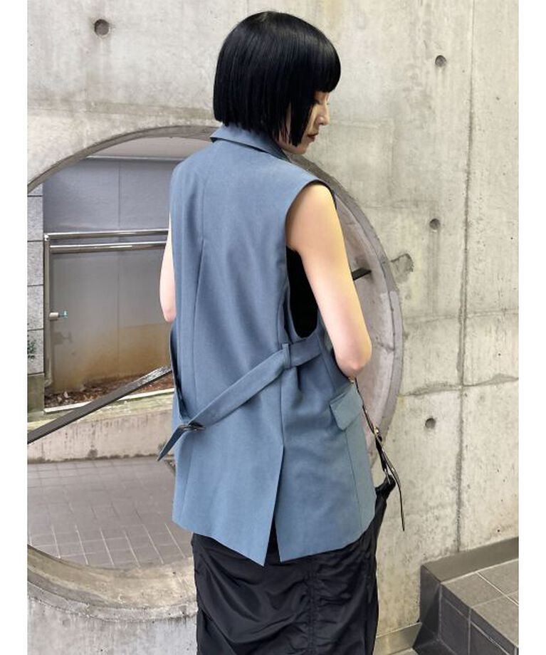 MURUA「バックベルトテーラードジレ【セット販売対象】」|ベスト・ジレ|