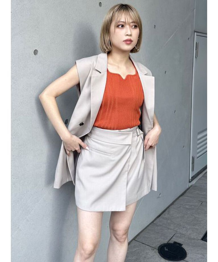 MURUA「バックベルトテーラードジレ【セット販売対象】」|ベスト・ジレ|