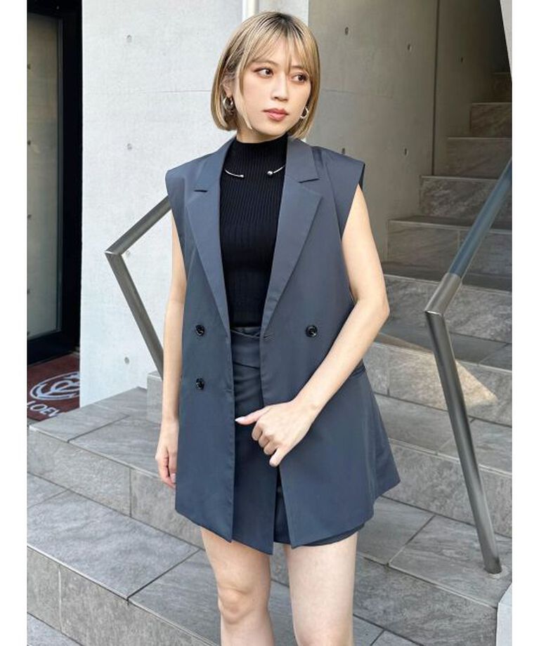 MURUA「バックベルトテーラードジレ【セット販売対象】」|ベスト・ジレ|