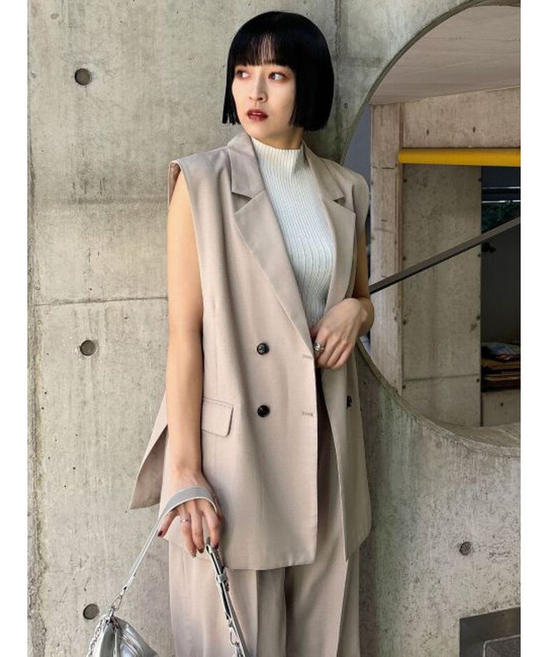 MURUA「バックベルトテーラードジレ【セット販売対象】」|ベスト・ジレ|
