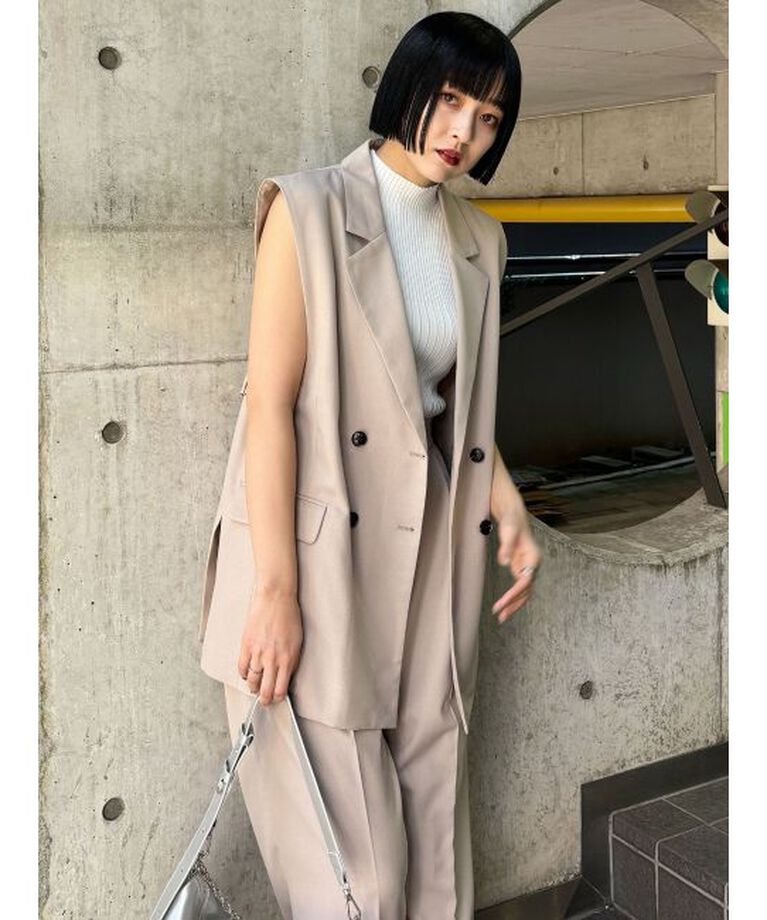 MURUA「バックベルトテーラードジレ【セット販売対象】」|ベスト・ジレ|