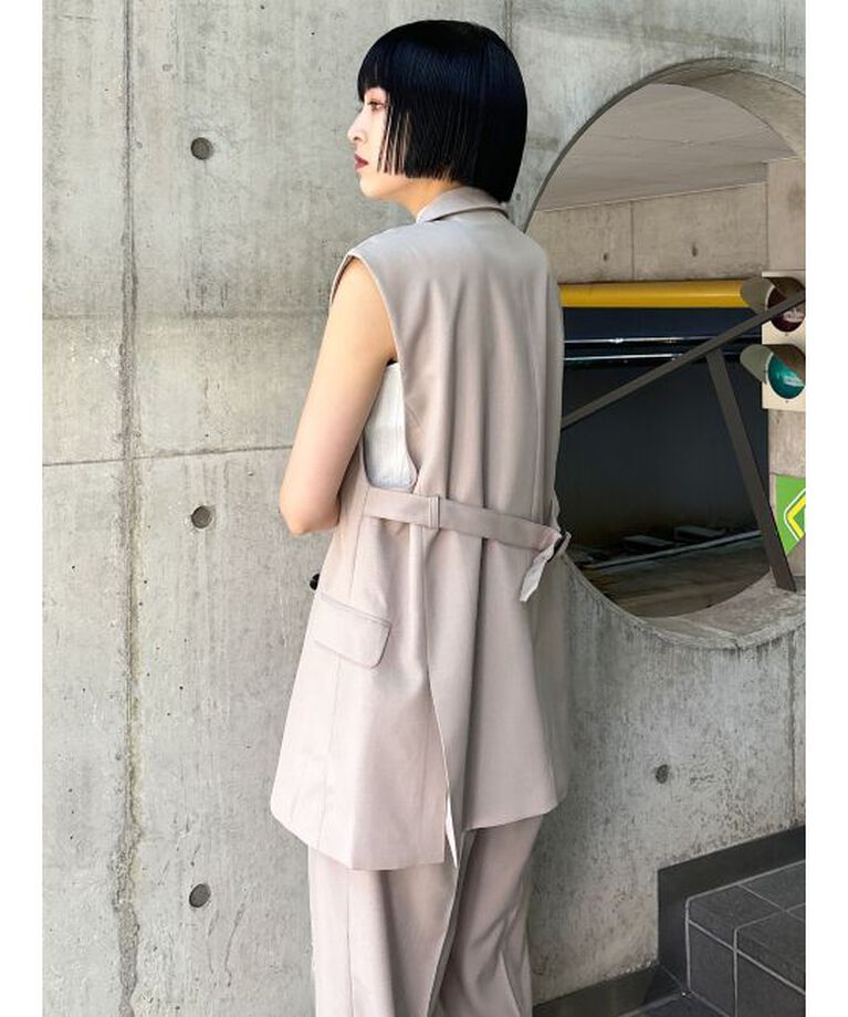 MURUA「バックベルトテーラードジレ【セット販売対象】」|ベスト・ジレ|