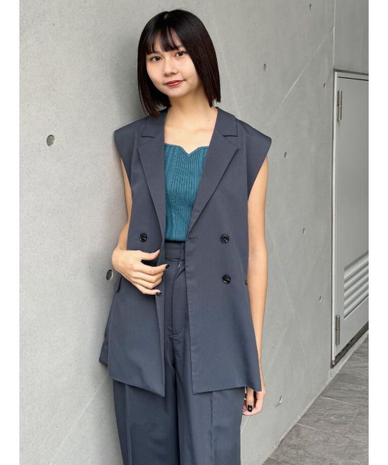 MURUA「バックベルトテーラードジレ【セット販売対象】」|ベスト・ジレ|
