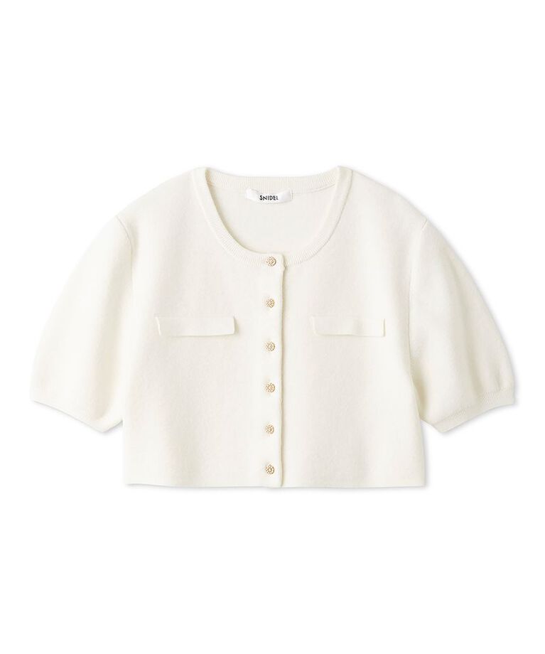 SNIDEL「クロップドハーフスリーブカーディガン」|カーディガン|OWHT