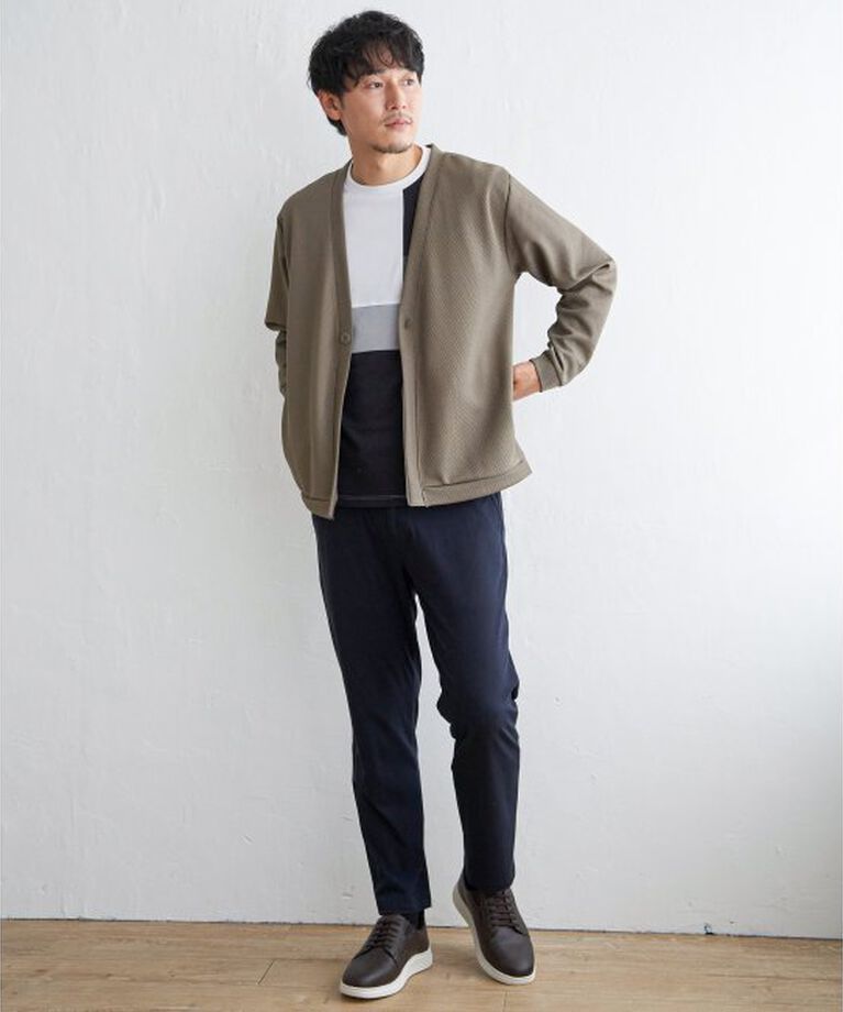 ikka「パイナップルワンボタンカーデ」|カーディガン|
