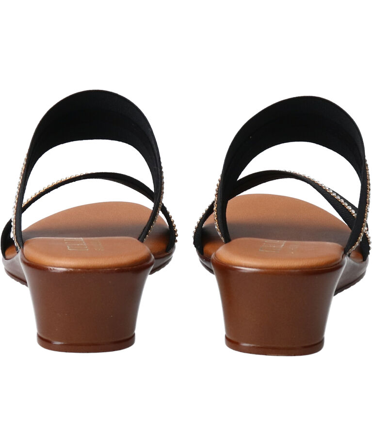 IMPORT SELECT「【ITALIAN SHOEMAKERS】ラインストーン2本ベルトミュールサンダル」|サンダル|