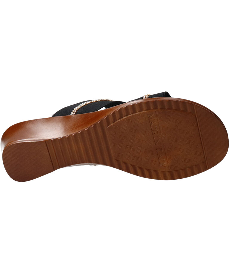 IMPORT SELECT「【ITALIAN SHOEMAKERS】ラインストーン2本ベルトミュールサンダル」|サンダル|
