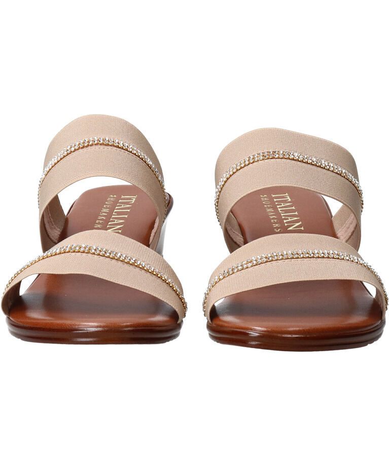 IMPORT SELECT「【ITALIAN SHOEMAKERS】ラインストーン2本ベルトミュールサンダル」|サンダル|