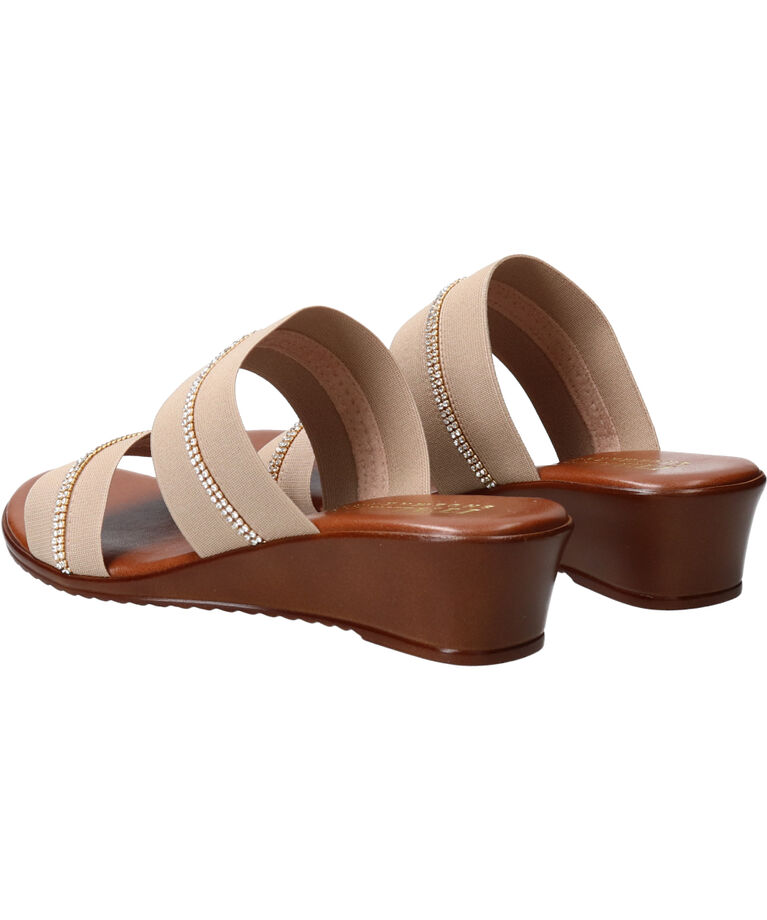 IMPORT SELECT「【ITALIAN SHOEMAKERS】ラインストーン2本ベルトミュールサンダル」|サンダル|