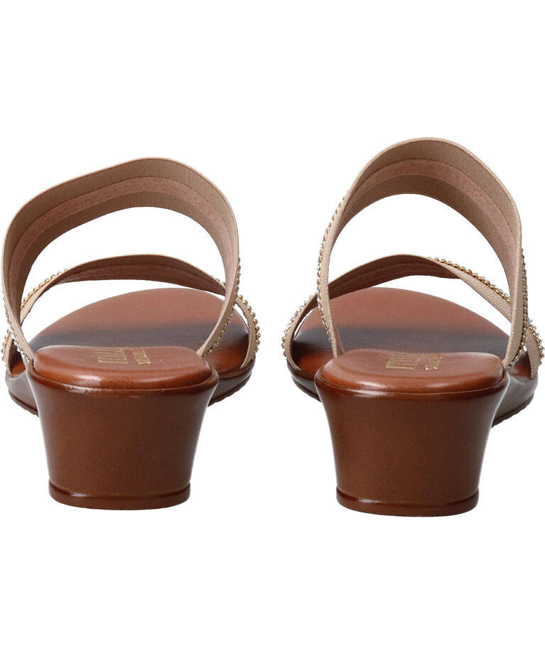IMPORT SELECT「【ITALIAN SHOEMAKERS】ラインストーン2本ベルトミュールサンダル」|サンダル|