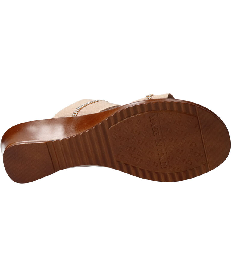 IMPORT SELECT「【ITALIAN SHOEMAKERS】ラインストーン2本ベルトミュールサンダル」|サンダル|