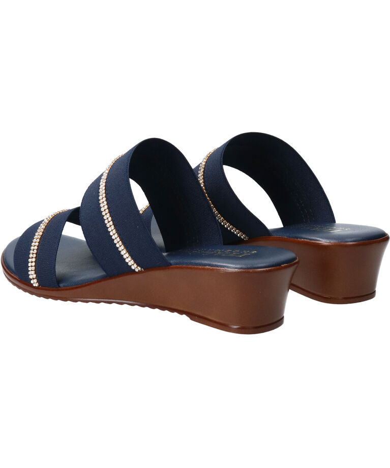 IMPORT SELECT「【ITALIAN SHOEMAKERS】ラインストーン2本ベルトミュールサンダル」|サンダル|