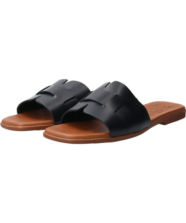 IMPORT SELECT「【Oh my Sandals】スクエアトウフラットレザーサンダル」|サンダル|BL
