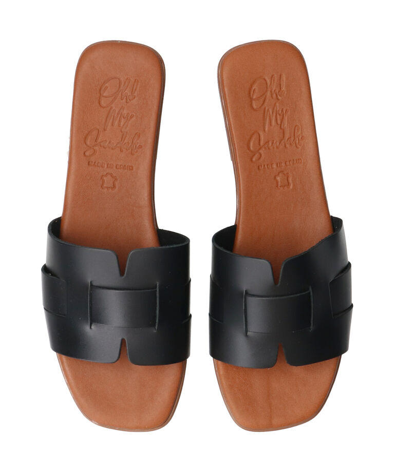 IMPORT SELECT「【Oh my Sandals】スクエアトウフラットレザーサンダル」|サンダル|