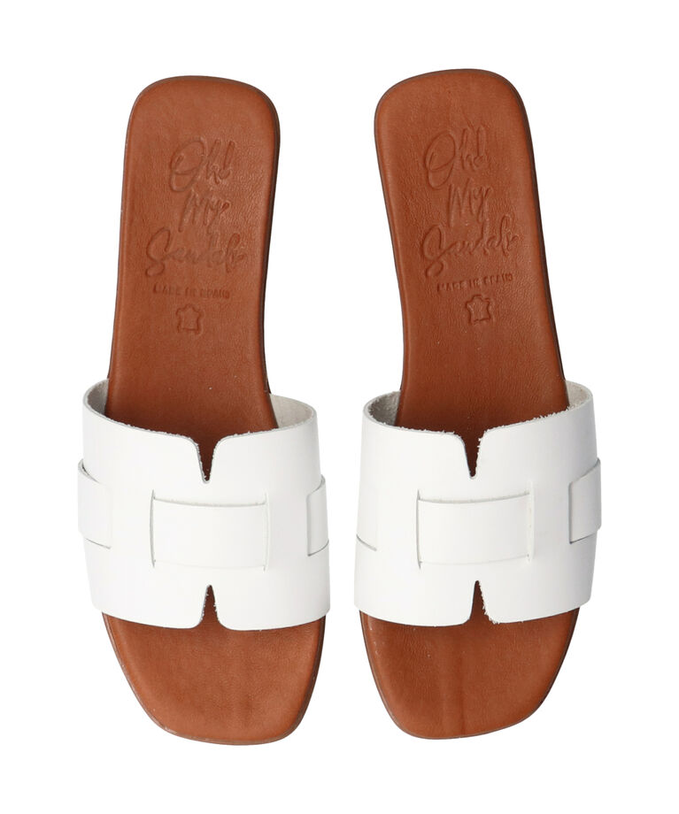 IMPORT SELECT「【Oh my Sandals】スクエアトウフラットレザーサンダル」|サンダル|