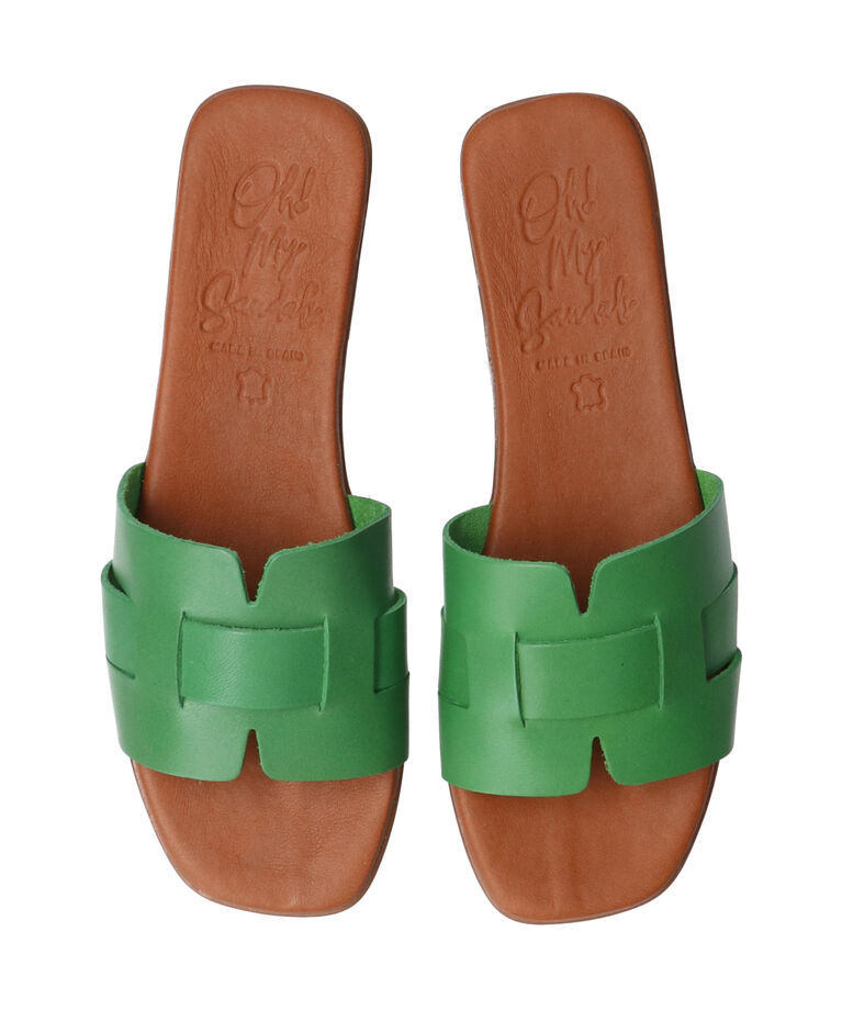 IMPORT SELECT「【Oh my Sandals】スクエアトウフラットレザーサンダル」|サンダル|