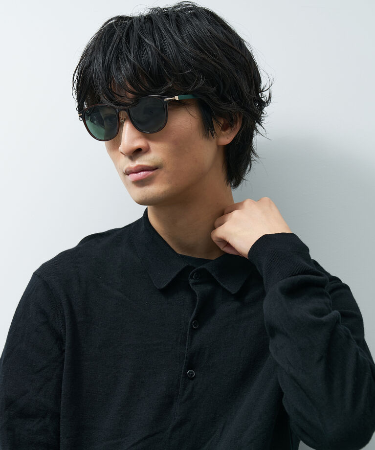  「ボストン型 サングラス | カラーレンズ レザー調 ズレ落ち防止 紫外線防止 UVカット ユニセックス」|サングラス|