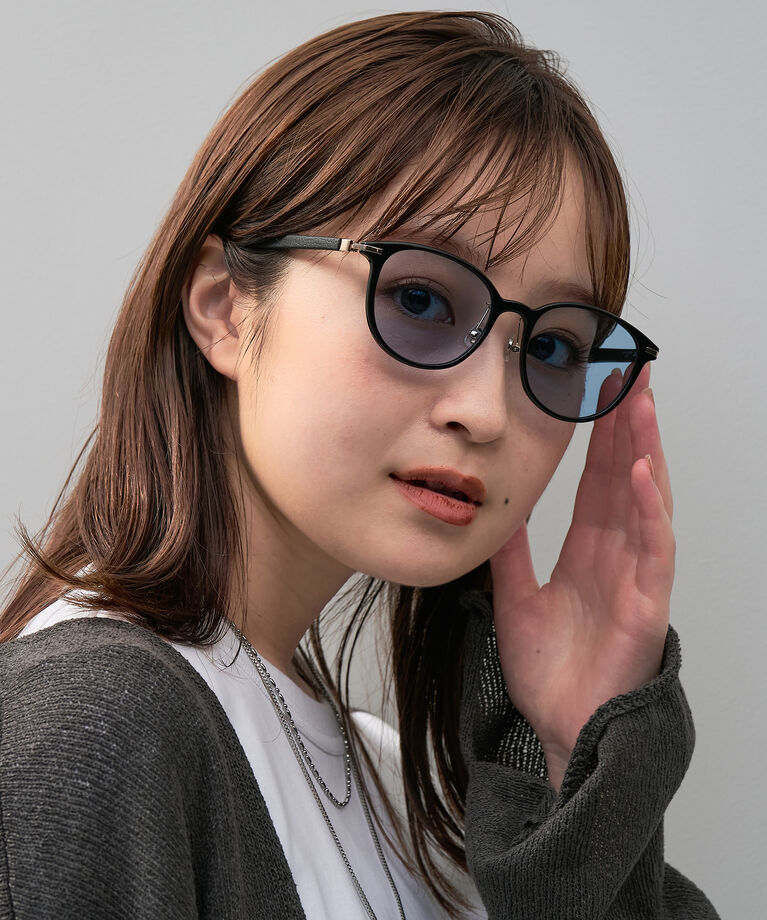  「ボストン型 サングラス | カラーレンズ レザー調 ズレ落ち防止 紫外線防止 UVカット ユニセックス」|サングラス|