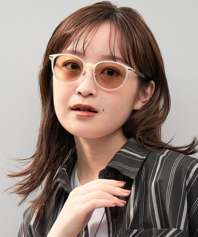  「ボストン型 サングラス | カラーレンズ レザー調 ズレ落ち防止 紫外線防止 UVカット ユニセックス」|サングラス|