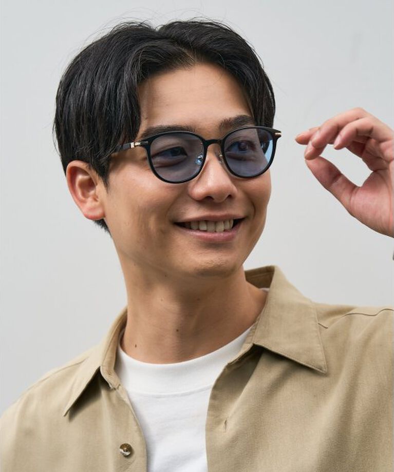  「ボストン型 サングラス | カラーレンズ レザー調 ズレ落ち防止 紫外線防止 UVカット ユニセックス」|サングラス|