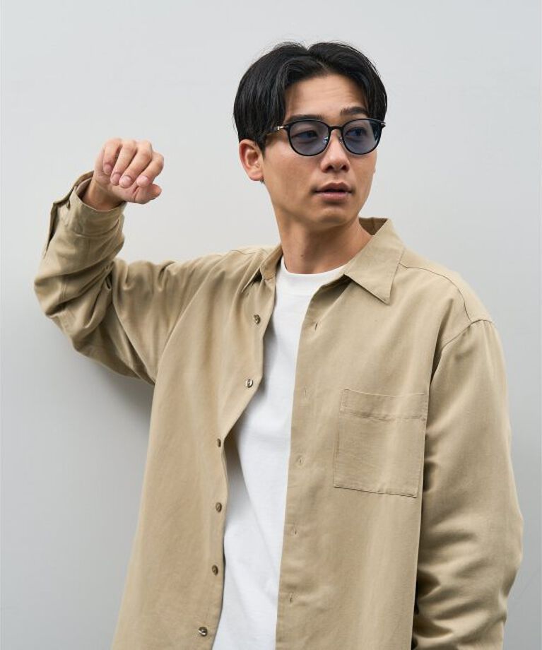  「ボストン型 サングラス | カラーレンズ レザー調 ズレ落ち防止 紫外線防止 UVカット ユニセックス」|サングラス|
