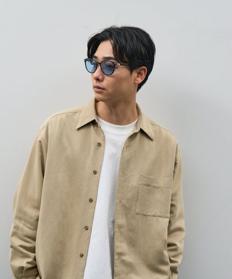  「ボストン型 サングラス | カラーレンズ レザー調 ズレ落ち防止 紫外線防止 UVカット ユニセックス」|サングラス|