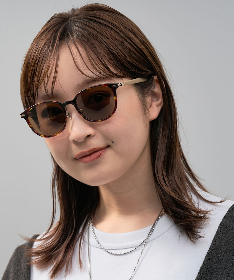  「ボストン型 サングラス | カラーレンズ レザー調 ズレ落ち防止 紫外線防止 UVカット ユニセックス」|サングラス|