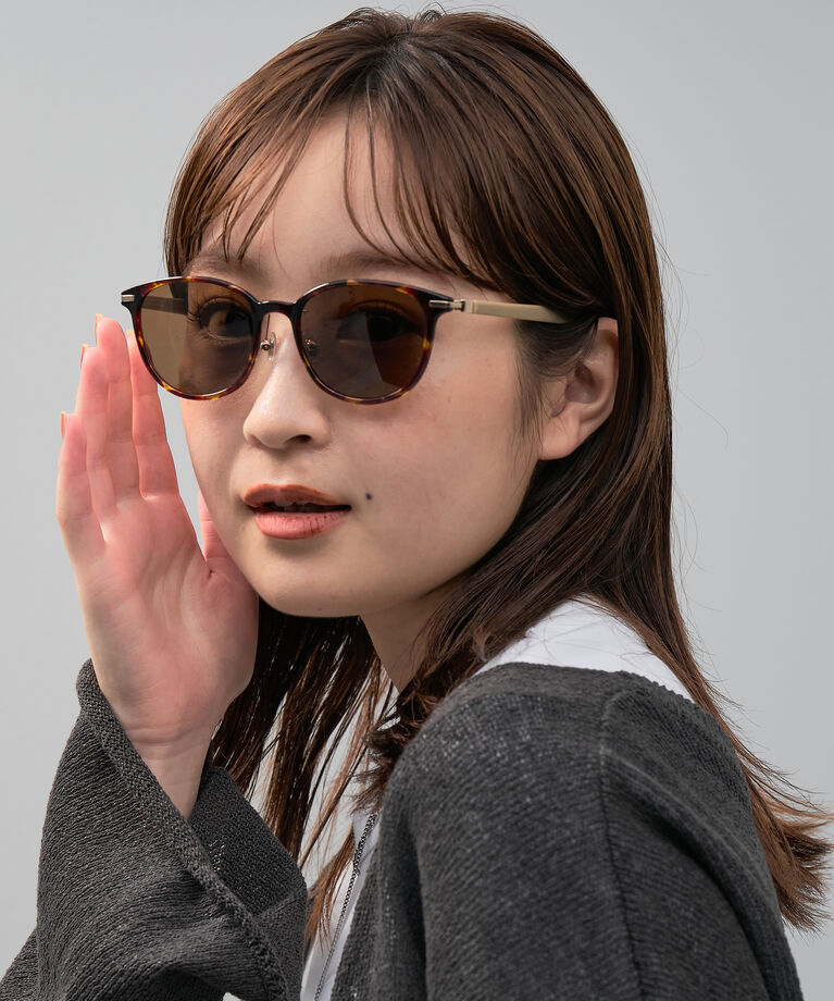  「ボストン型 サングラス | カラーレンズ レザー調 ズレ落ち防止 紫外線防止 UVカット ユニセックス」|サングラス|