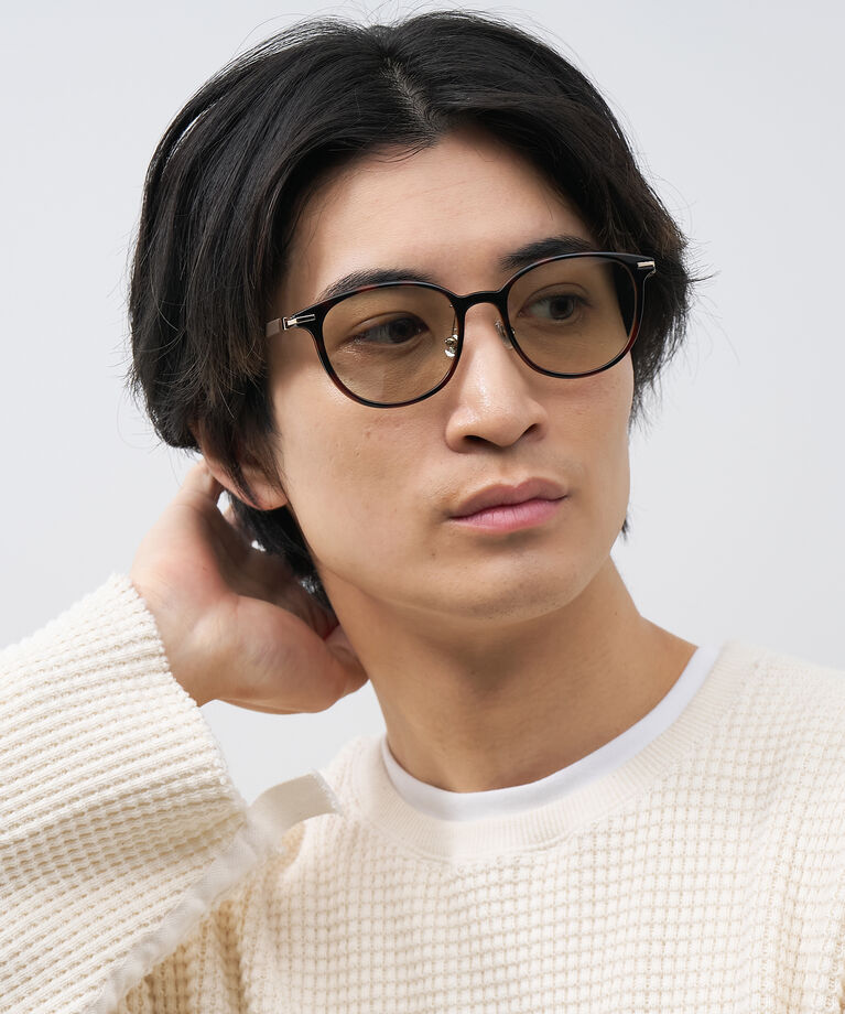  「ボストン型 サングラス | カラーレンズ レザー調 ズレ落ち防止 紫外線防止 UVカット ユニセックス」|サングラス|