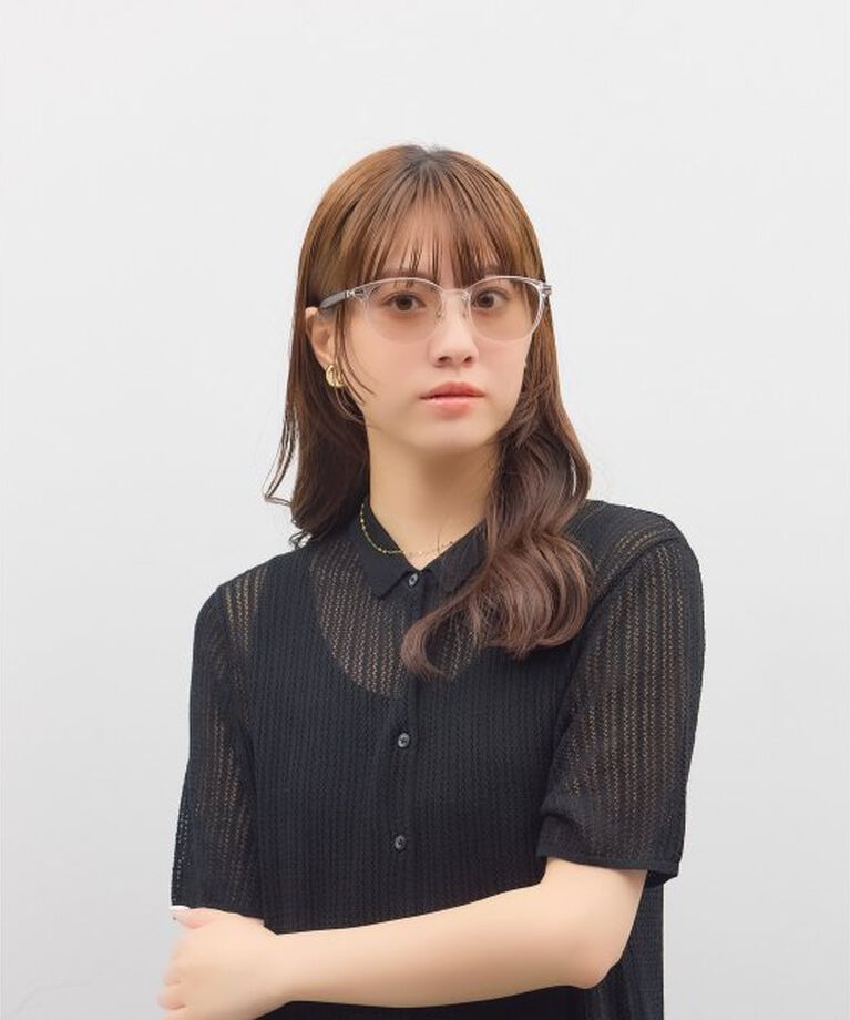  「ボストン型 サングラス | カラーレンズ レザー調 ズレ落ち防止 紫外線防止 UVカット ユニセックス」|サングラス|クリア1