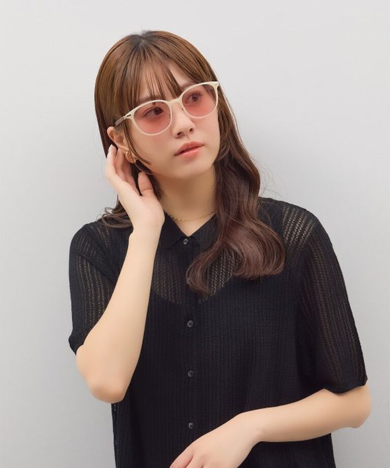  「ボストン型 サングラス | カラーレンズ レザー調 ズレ落ち防止 紫外線防止 UVカット ユニセックス」|サングラス|