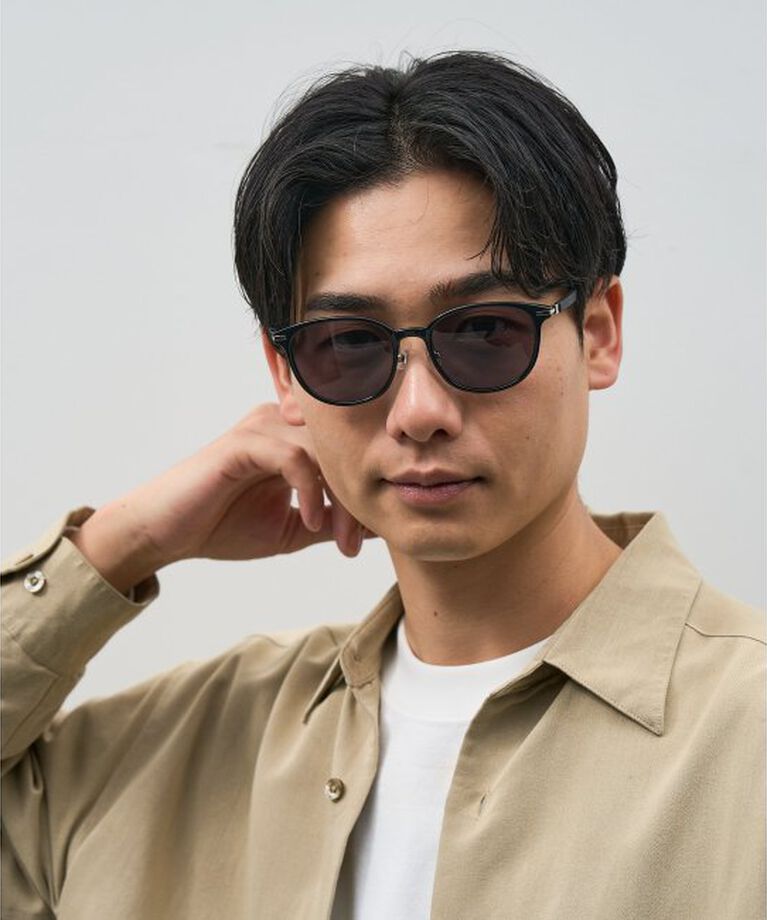  「ボストン型 サングラス | カラーレンズ レザー調 ズレ落ち防止 紫外線防止 UVカット ユニセックス」|サングラス|