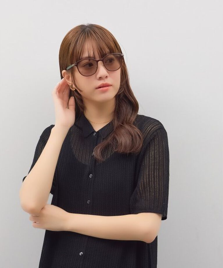  「ボストン型 サングラス | カラーレンズ レザー調 ズレ落ち防止 紫外線防止 UVカット ユニセックス」|サングラス|