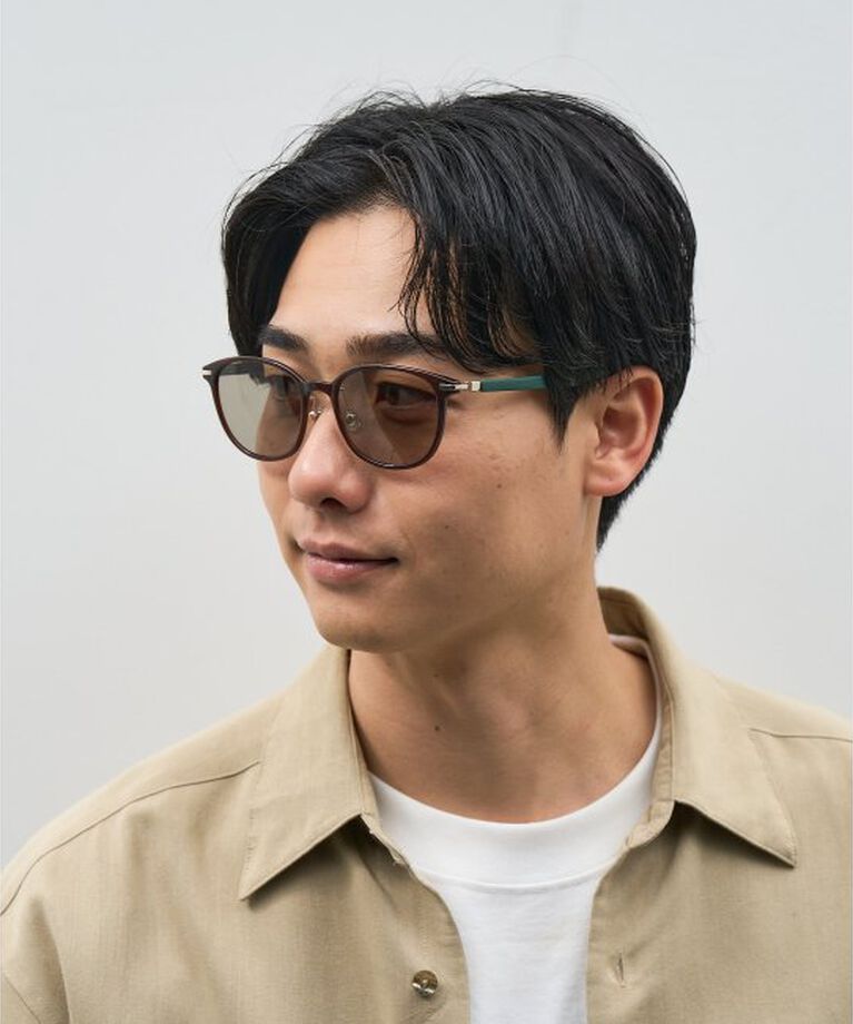  「ボストン型 サングラス | カラーレンズ レザー調 ズレ落ち防止 紫外線防止 UVカット ユニセックス」|サングラス|