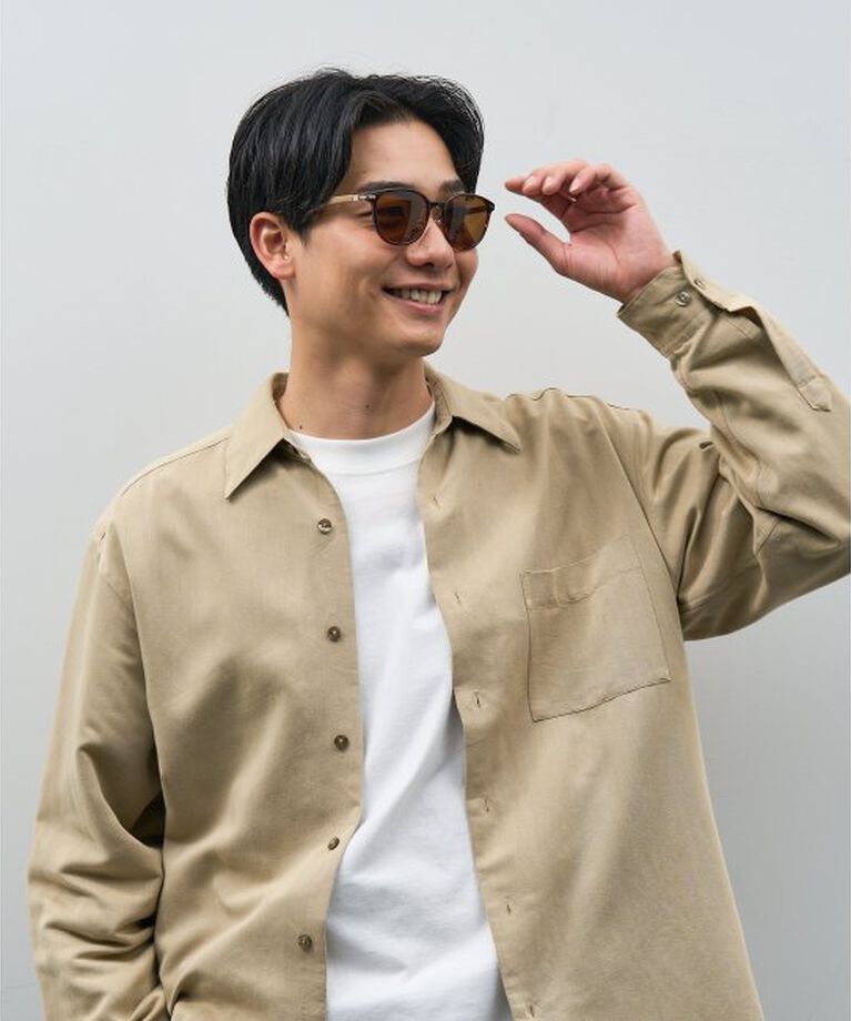  「ボストン型 サングラス | カラーレンズ レザー調 ズレ落ち防止 紫外線防止 UVカット ユニセックス」|サングラス|