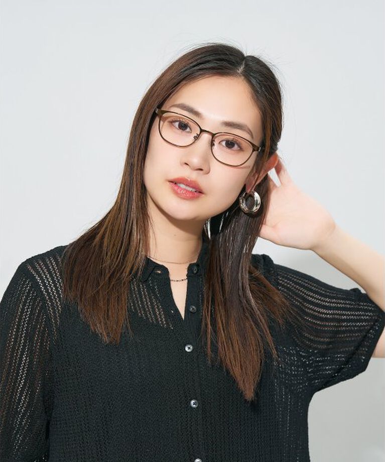  「ウェリントン型 メガネ | メタル 大人可愛い 伊達メガネ レディース レンズ交換券付」|メガネ|