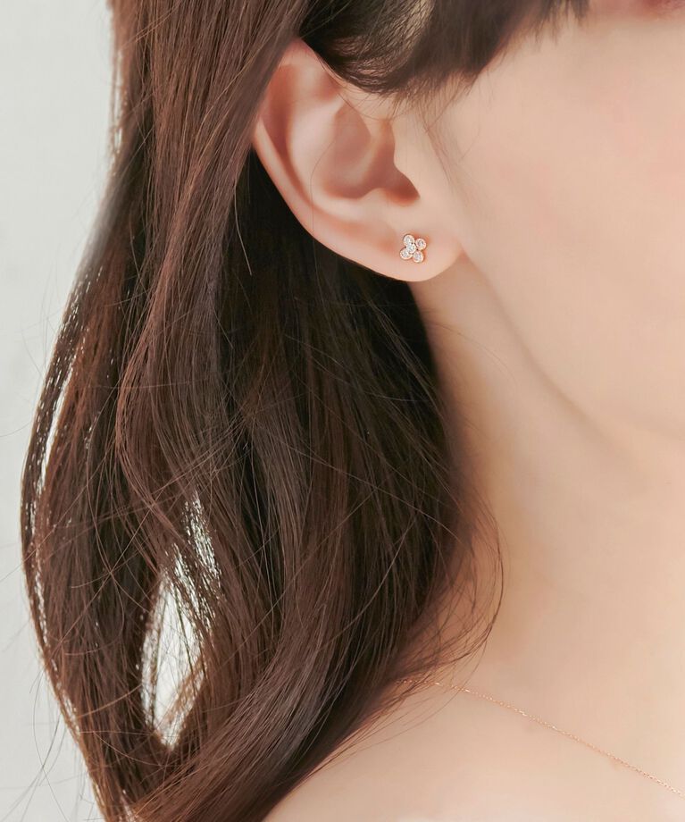 Phoebe「【K10RG】フラワービジューピアス／BOX＆ショッパーつき」|ピアス|