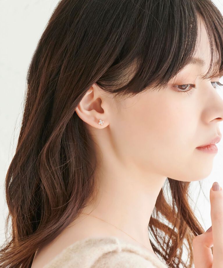Phoebe「【K10RG】フラワービジューピアス／BOX＆ショッパーつき」|ピアス|