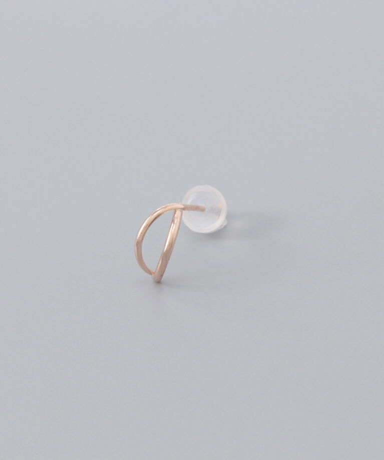 Phoebe「【K10RG】ダブルハーフフープピアス／BOX＆ショッパーつき」|ピアス|
