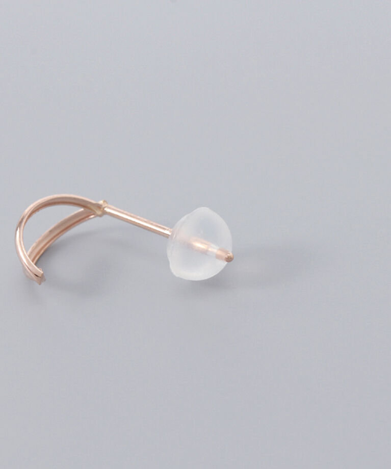Phoebe「【K10RG】ダブルハーフフープピアス／BOX＆ショッパーつき」|ピアス|