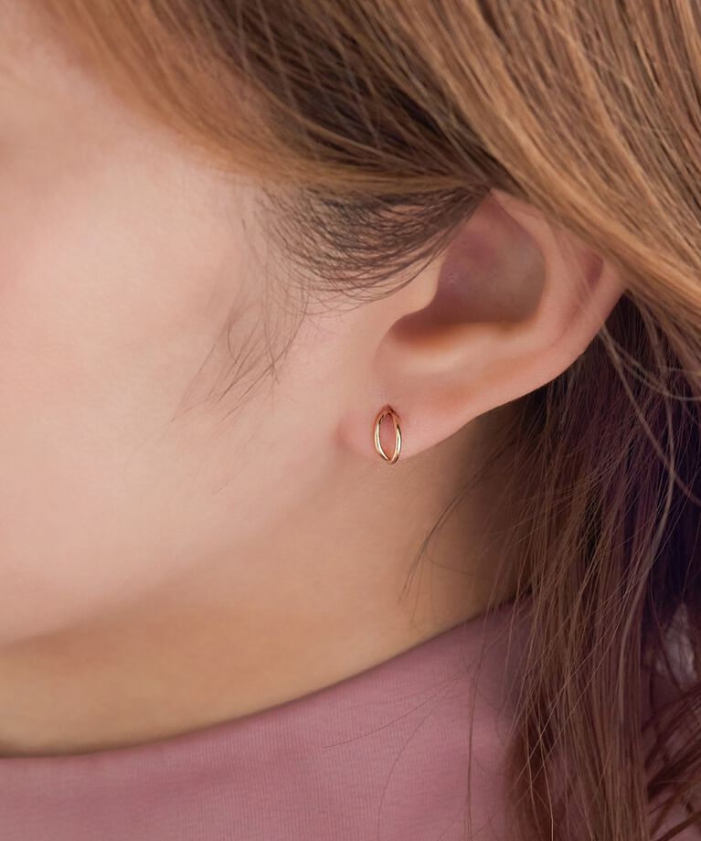 Phoebe「【K10RG】ダブルハーフフープピアス／BOX＆ショッパーつき」|ピアス|