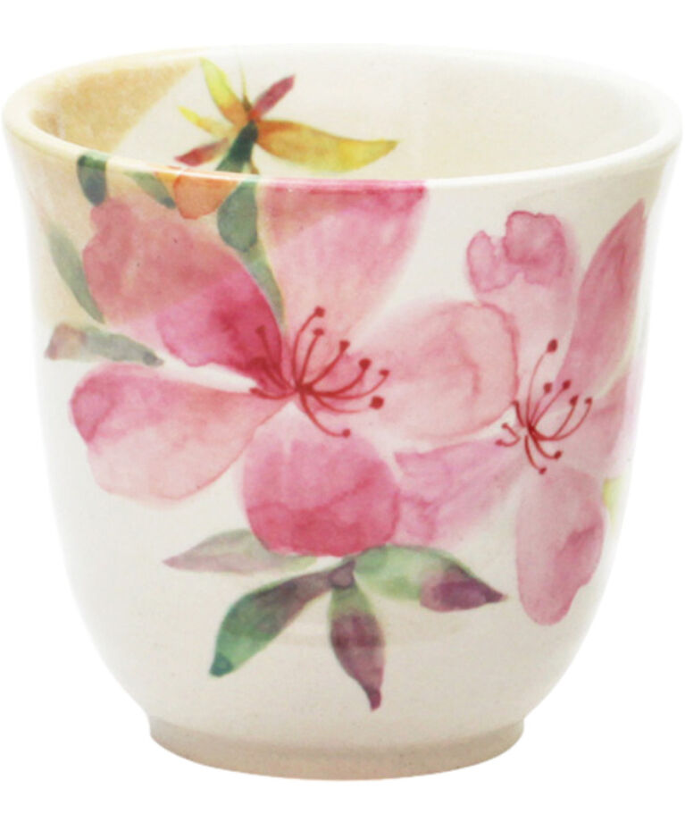 BACKYARD FAMILY「湯呑 湯呑み 花ものがたり かわいい 通販 日本製 コップ カップ 湯呑茶碗 湯呑み茶碗 花柄 花」|グラス・マグカップ|ピンク2