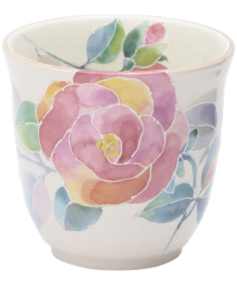 BACKYARD FAMILY「湯呑 湯呑み 花ものがたり かわいい 通販 日本製 コップ カップ 湯呑茶碗 湯呑み茶碗 花柄 花」|グラス・マグカップ|ピンク4