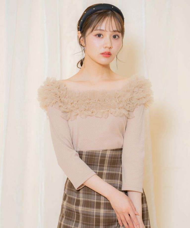 WILLSELECTION「チュールフリルテレコトップス」|Tシャツ・カットソー|