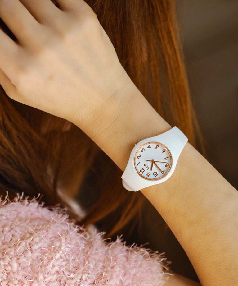 ICE-WATCH「〈ICE-WATCH(ｱｲｽｳｫｯﾁ)〉ICE glam ﾎﾜｲﾄﾛｰｽﾞｺﾞｰﾙﾄﾞ ﾅﾝﾊﾞｰｽﾞ ｴｸｽﾄﾗｽﾓｰﾙ」|腕時計|ROSE GOLD