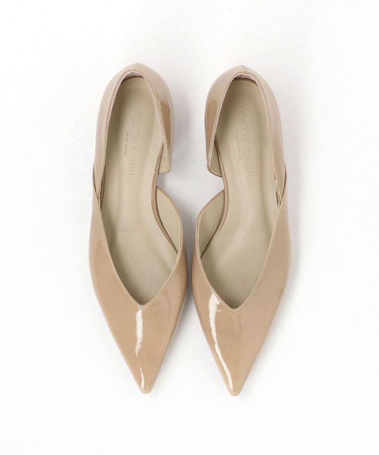 ODETTE E ODILE「ハーフドルセーVカット フラット20↑」|パンプス|BEIGE