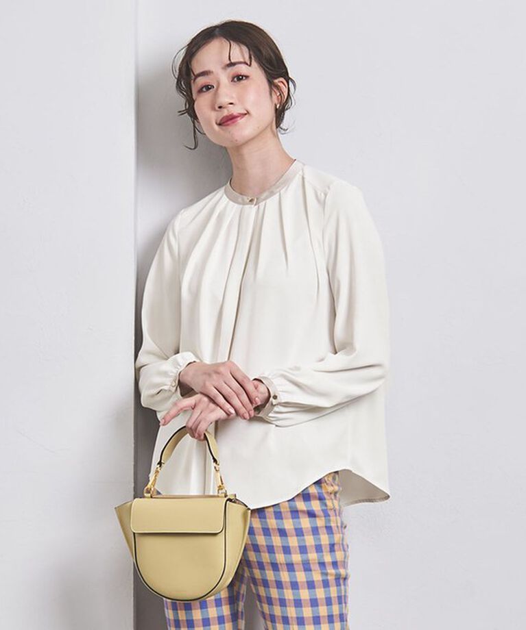 UNITED ARROWS「バイカラー パイピング ブラウス」|シャツ・ブラウス|
