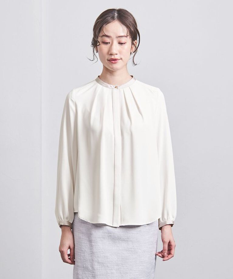UNITED ARROWS「バイカラー パイピング ブラウス」|シャツ・ブラウス|