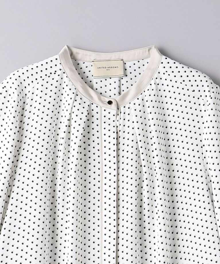 UNITED ARROWS「バイカラー パイピング ブラウス」|シャツ・ブラウス|
