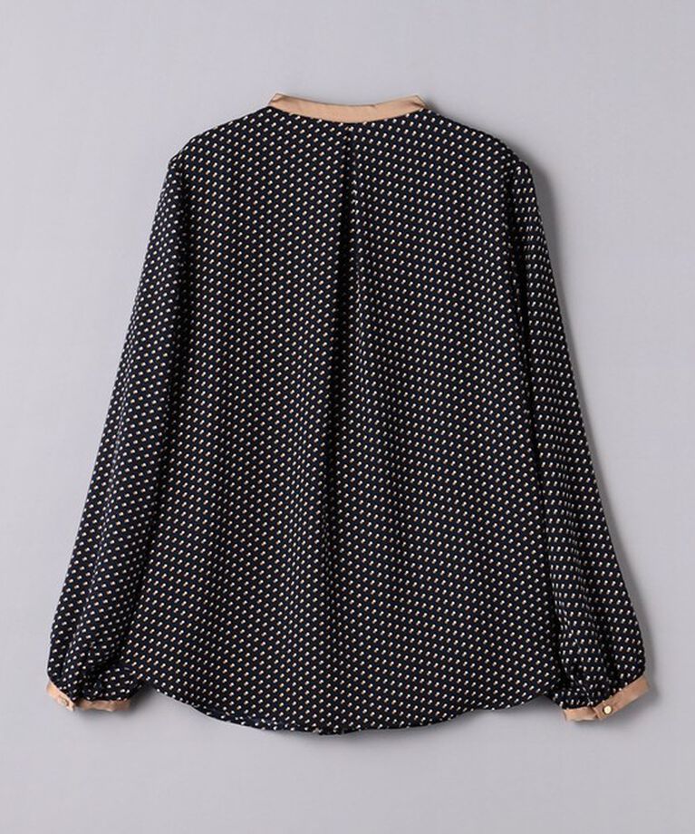 UNITED ARROWS「バイカラー パイピング ブラウス」|シャツ・ブラウス|